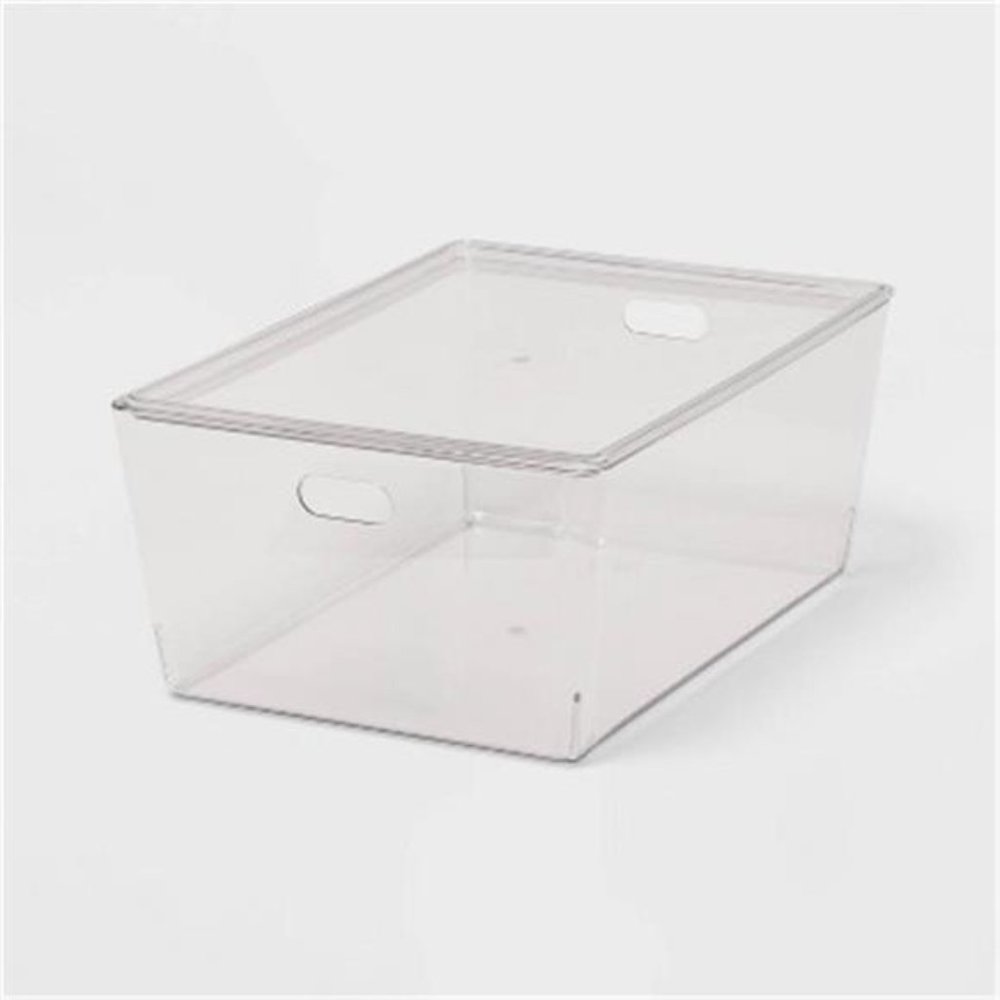 11L Stacking Clear Bin with Lid